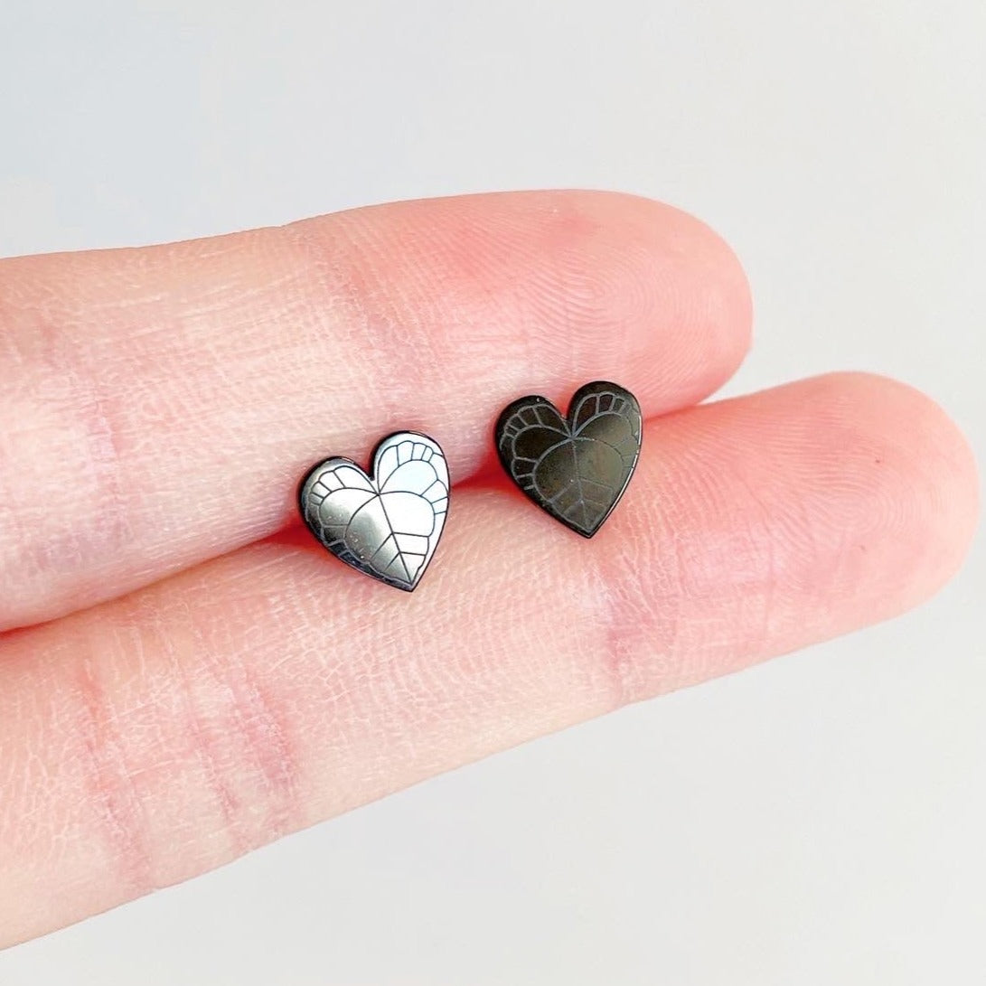 Tiny Hypoallergenic Metal Plant Stud Earrings