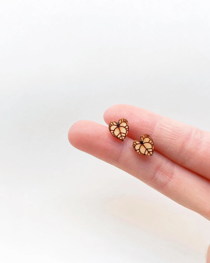 Anthurium Clarinervium Wooden Earrings