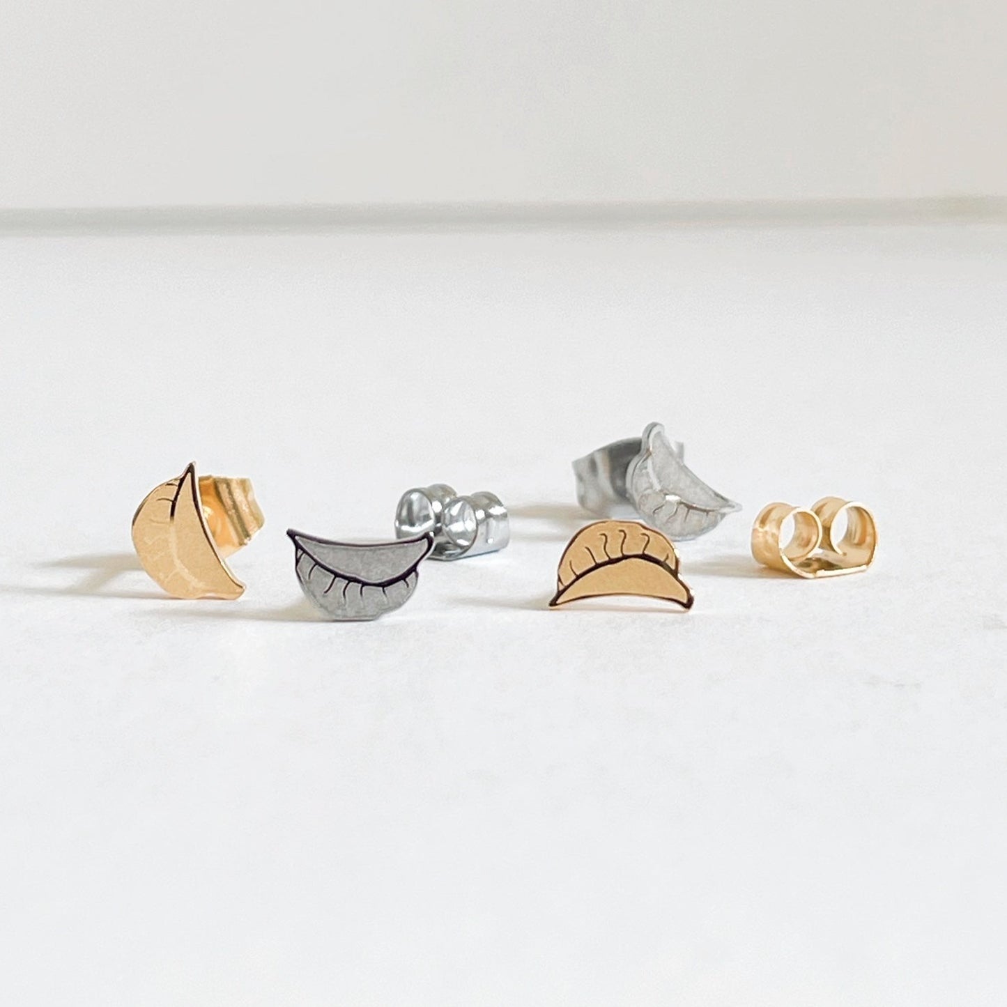 Dumplings Metal Stud Earrings - Plant Dosage