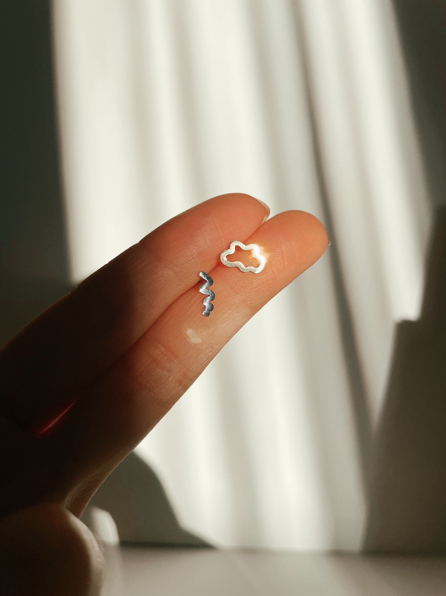 Squiggles & Blobs Metal Stud Earrings - Plant Dosage