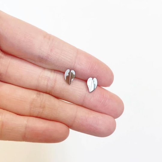 Pink Princess | White Knight Philodendron Mini Stud Earrings - Plant Dosage
