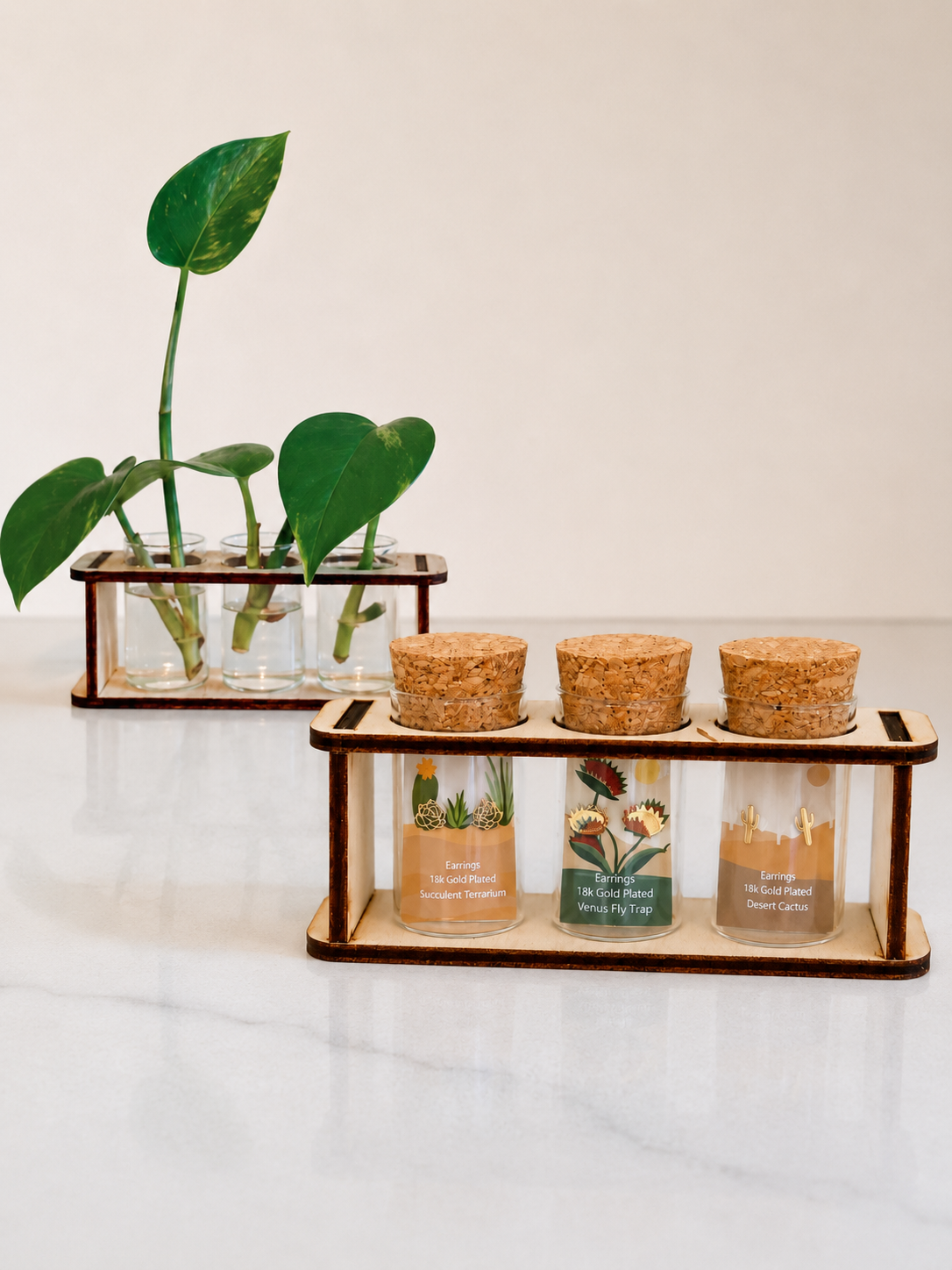 Plant Collector Exotic Trio Earring Studs Set