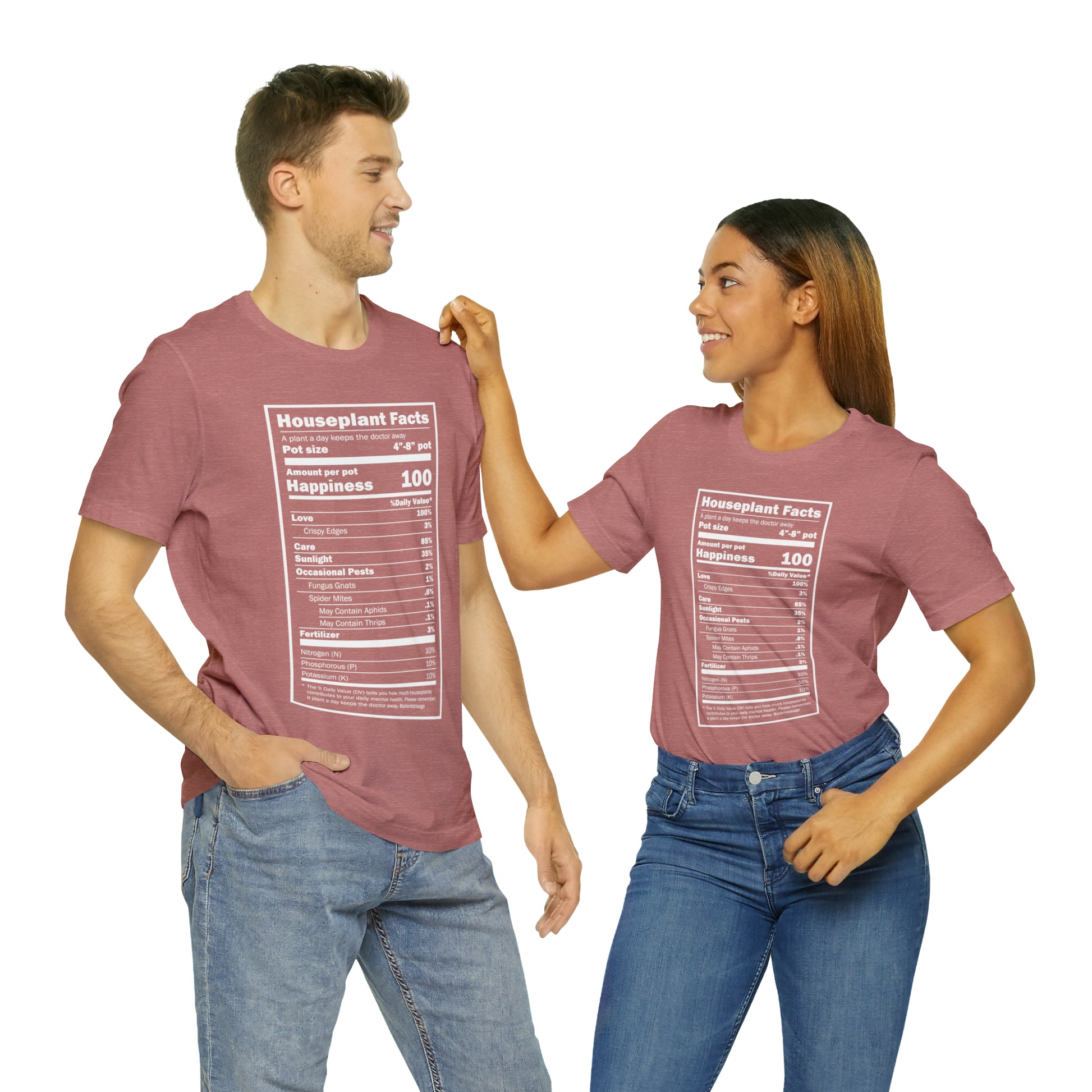 Nutritional "Houseplants" Unisex Tee Shirt - Plant Dosage