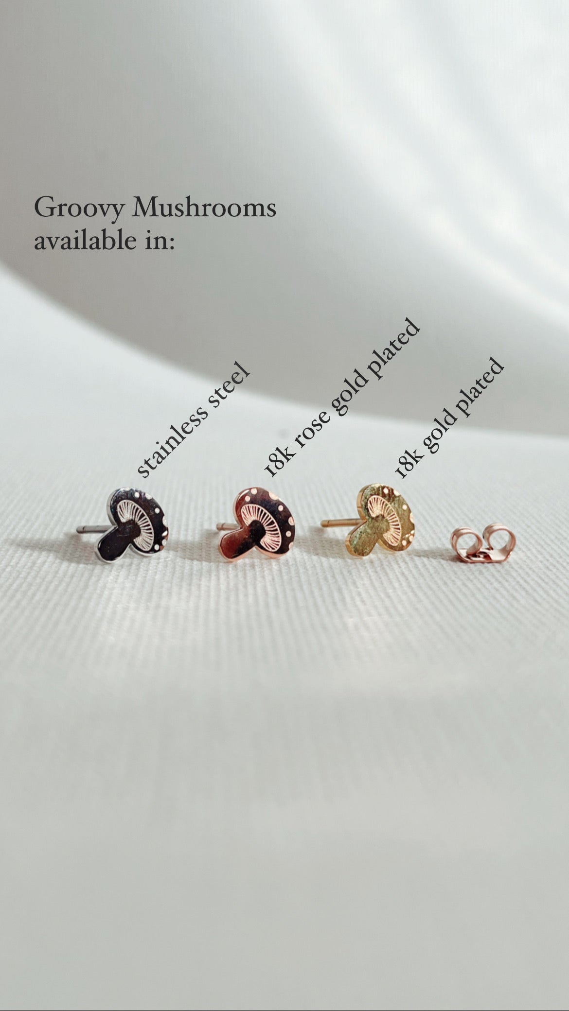 Groovy, funky & fun set- 3 pairs of earring studs - Plant Dosage