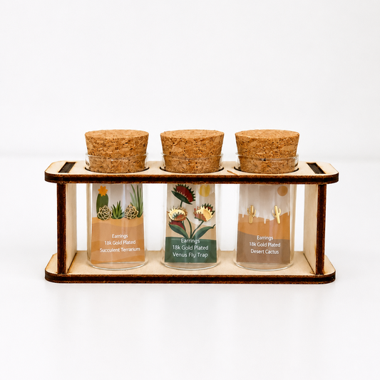 Plant Collector Exotic Trio Earring Studs Set