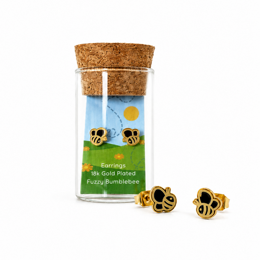Fuzzy Bumblebee- 18k Gold Plated