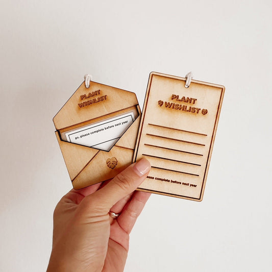 Houseplant Wishlist Envelope Ornament