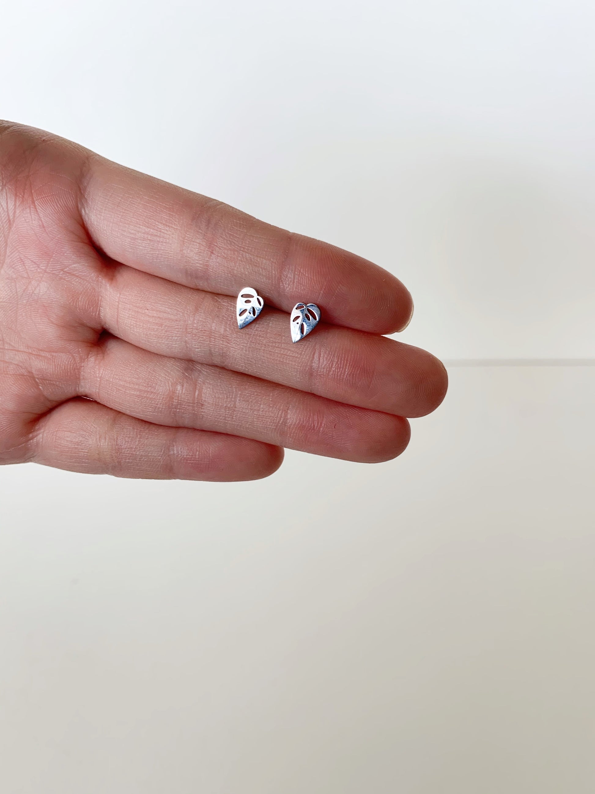 Monstera Adansonii Metal Stud Earrings - Plant Dosage