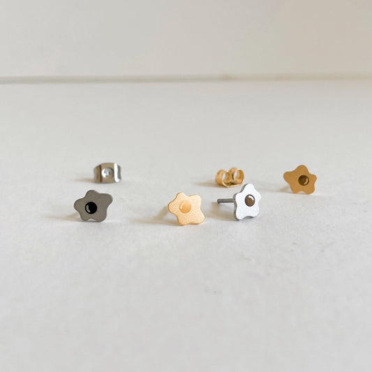 Fried Eggs Metal Stud Earrings - Plant Dosage