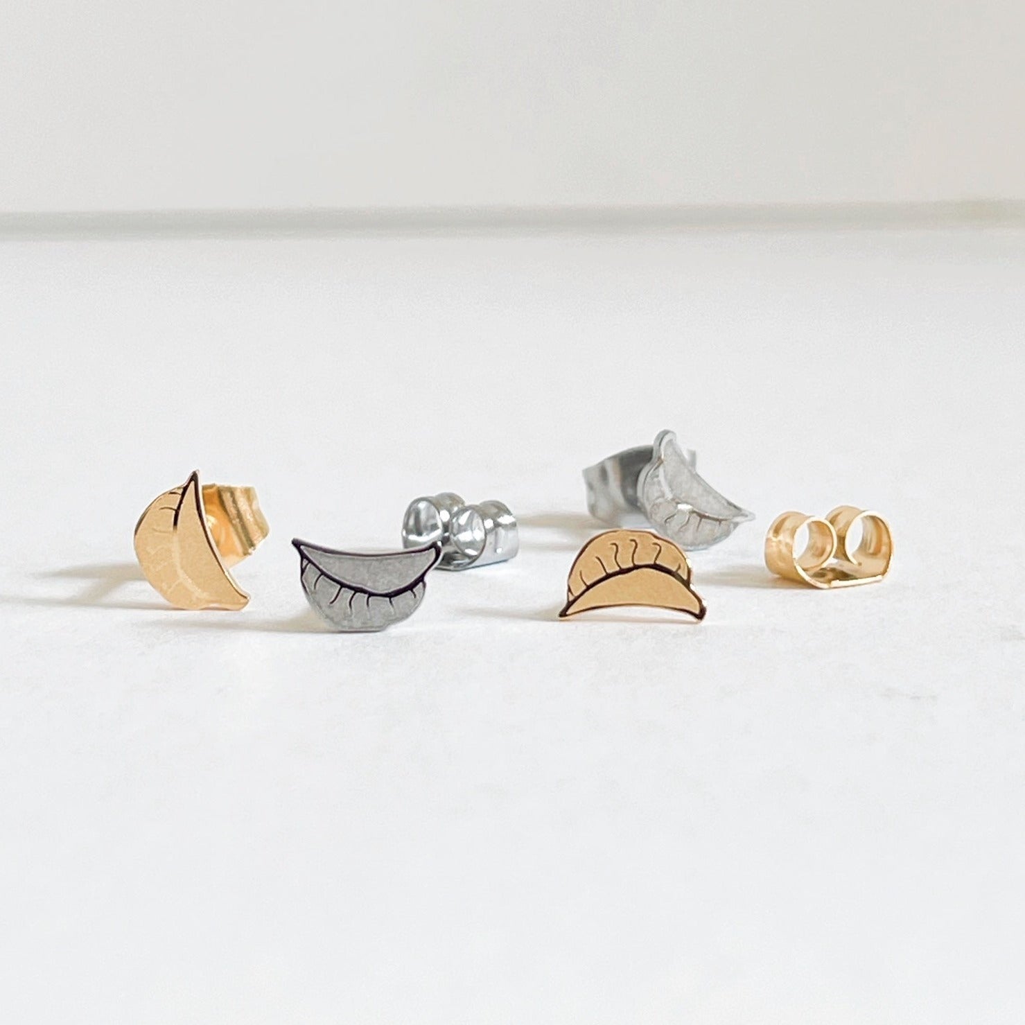 Dumplings Metal Stud Earrings - Plant Dosage
