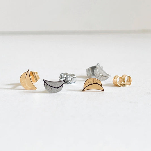 Dumplings Metal Stud Earrings - Plant Dosage