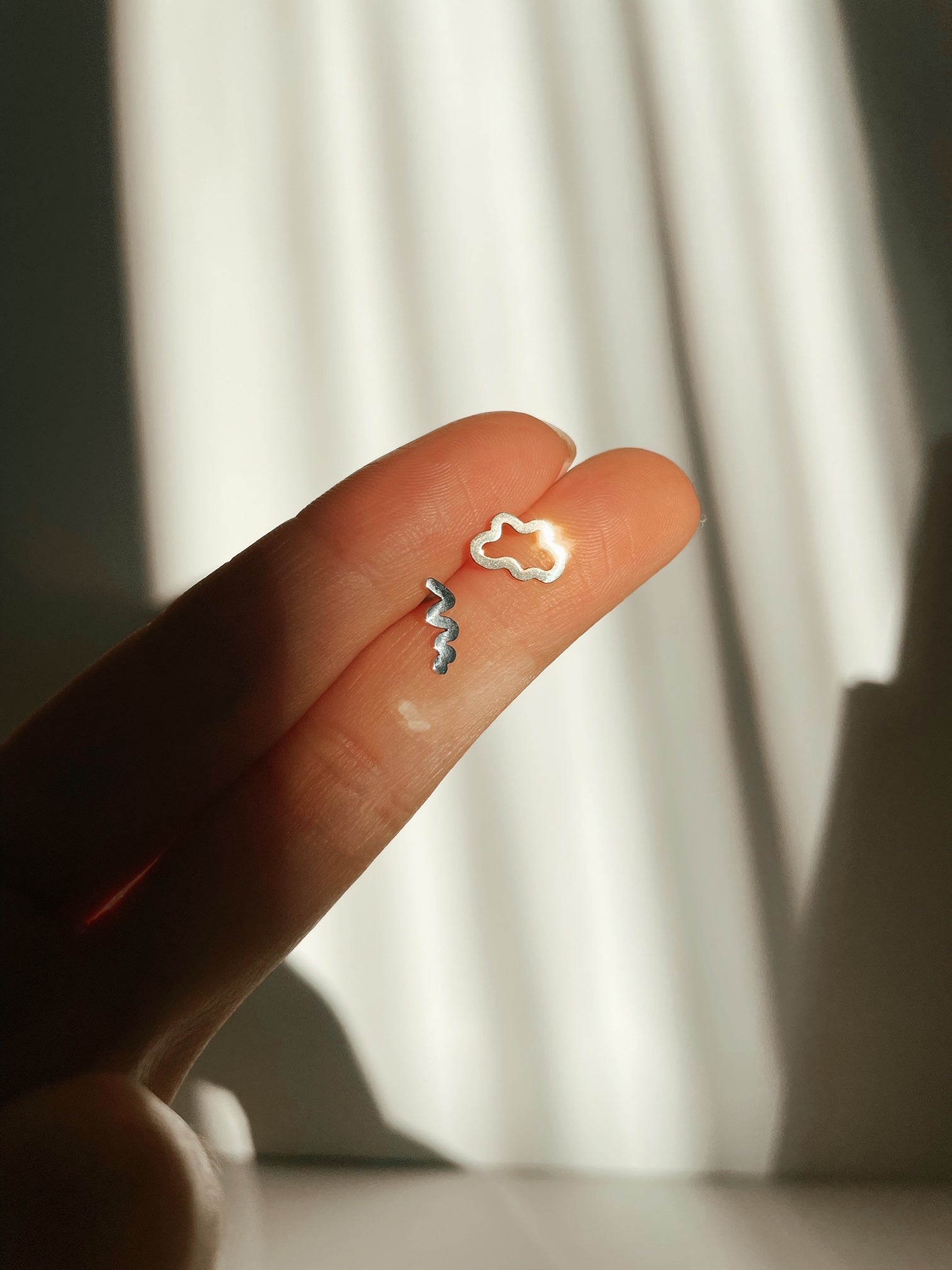 Squiggles & Blobs Metal Stud Earrings - Plant Dosage